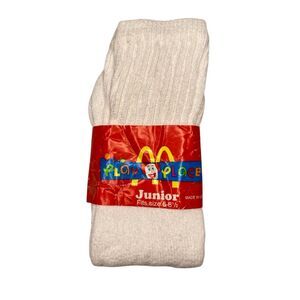 Nwt McDonalds PlayPlace White Crew Socks Kids Vintage Junior Cotton Collectible
